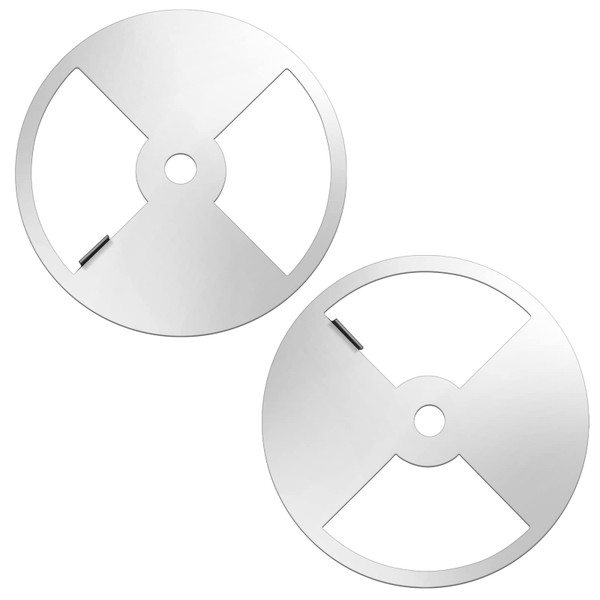 Blulu 2 Pcs Smoker Pinwheel 4 Inch, BBQ Air Damper Stainless Steel