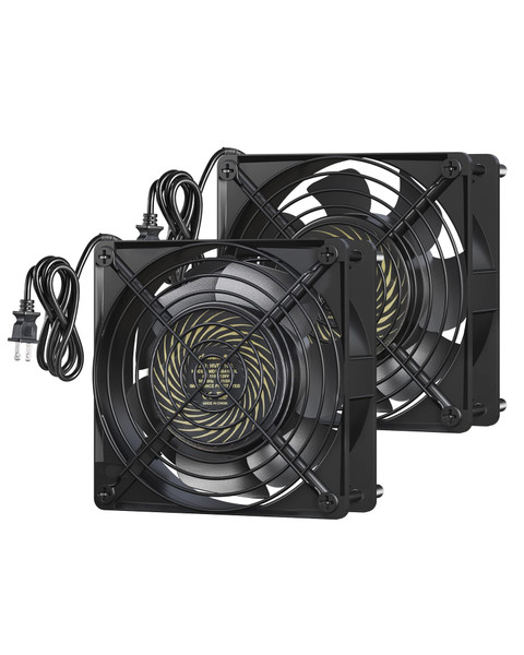 DEWENWILS 2 Pack 120V AC Fan Waterproof Exhaust Fan 120mm 18W 2850RPM 90CFM