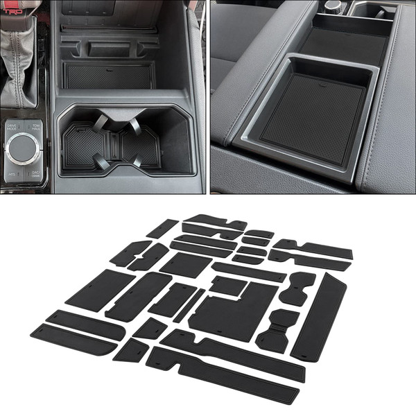 Cup Holder Door Pocket Inserts for Toyota Tundra 2022-2026 2027 Accessories