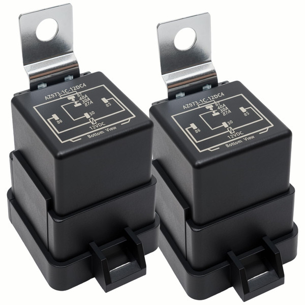 Power Trim Tilt Relay AZ973-1C-12DC4 (Pack of 2) - 12V 40A SPDT Relay for Mercury Outboard Motor, Replacement for G8JN-1C6T-F-R-DC12, 882751A1, VF4-35F11-Z07, 4RD 960 388-32, 4RD 960 388-31