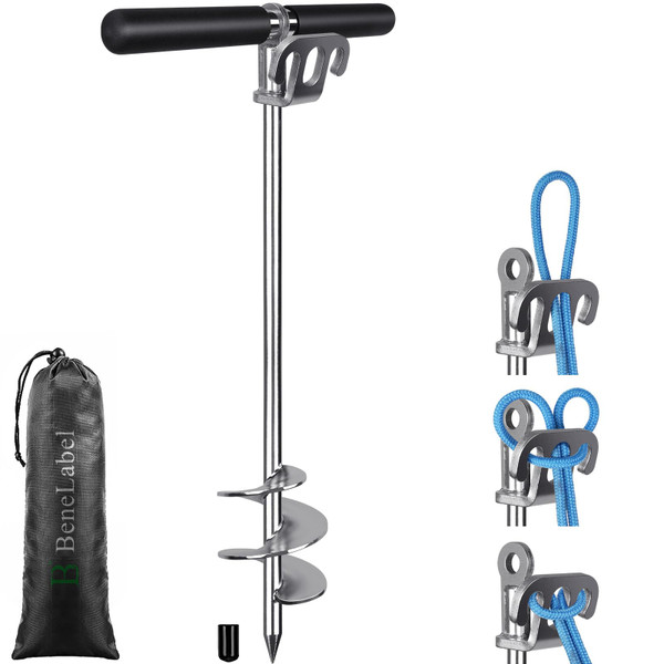 26" Sandbar Anchor for Boat 304 Stainless Steel Screw Sand Anchor for Boat