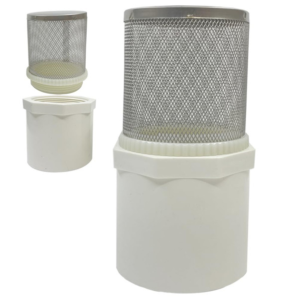 Cotonlake 2 inch Stainless Steel Filter Cover Connected to 2 inch/DN50 PVC Water Pipe, Suction Strainers Used to Remove Debris and Reduce Solid Entry