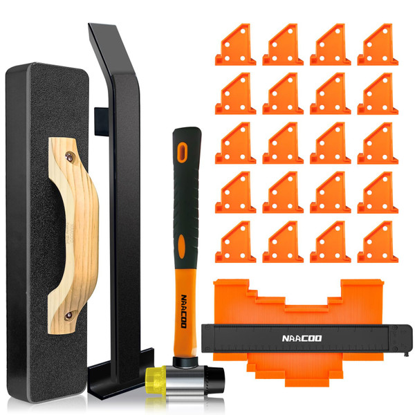 NAACOO Laminate Flooring Tools, 5in1 Pro Floor Install Kit for Vinyl Plank
