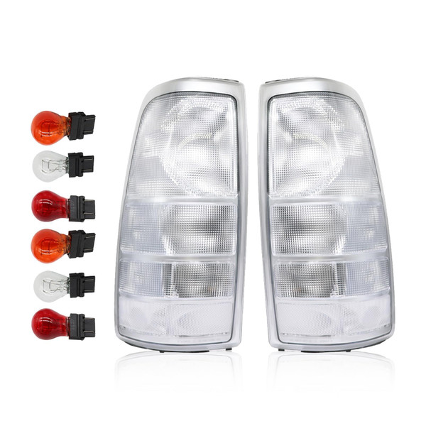 Yunnergo Pair Tail Light Compatible with 1999-2002 Silverado 1500 2500 3500