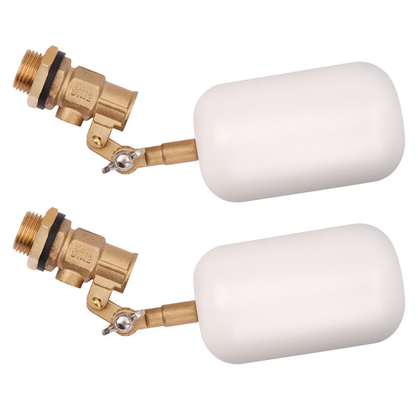 2 Pack 1/2 Inch Brass Water Float Valve Pool Auto Fill Float Valve