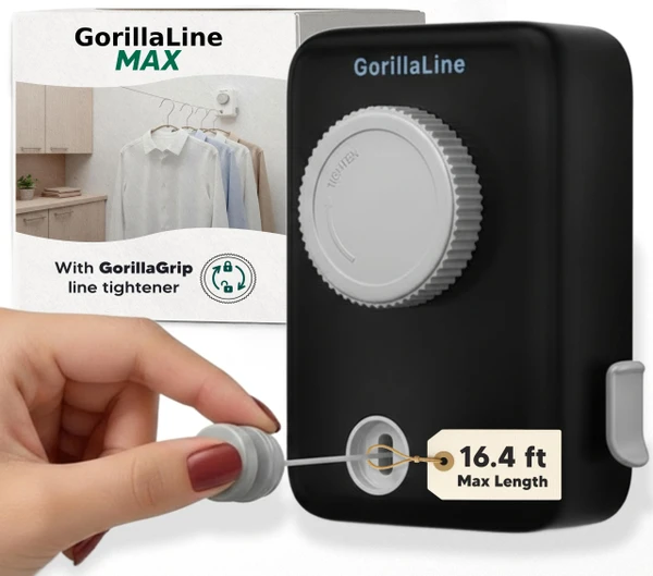 Retractable Clothesline - Indoor Outdoor Wall Mounted Clothes Line