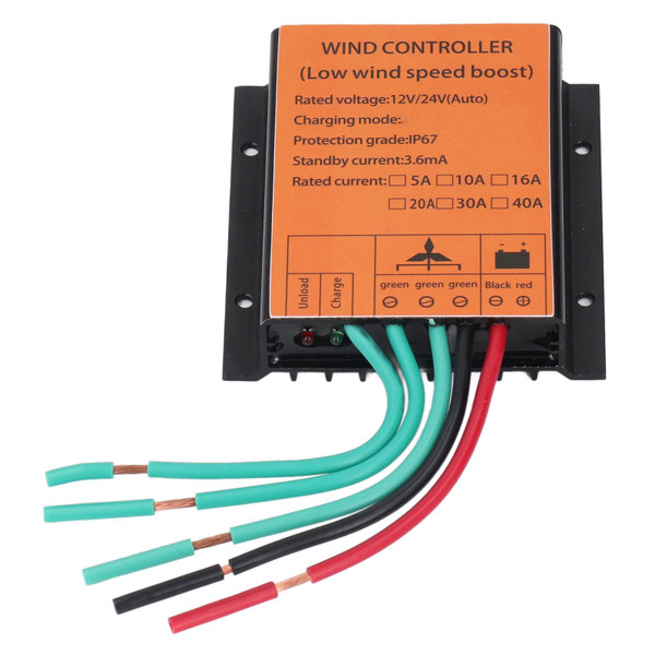 Yunseity MPPT Wind Turbine Controller, 12V/24V 40A Universal Wind Turbine Generator Controller 300W-1000W Boost Voltage Wind Power Regulator with Multi Protections, Yunseity35qdnu1oxb