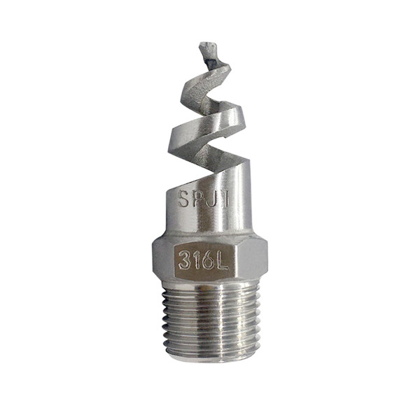 Fitvell 1" Male Spiral Cone Atomization Nozzle 316 Stainless Steel Dust Remove Atomized Sprayer for Gas Cooling, Fire Proof, Washing