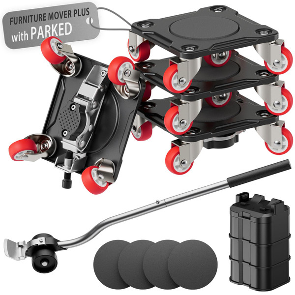 ONEON Heavy Duty Furniture Movers with Wheels & Lifter (5 SGL Wh Parked)