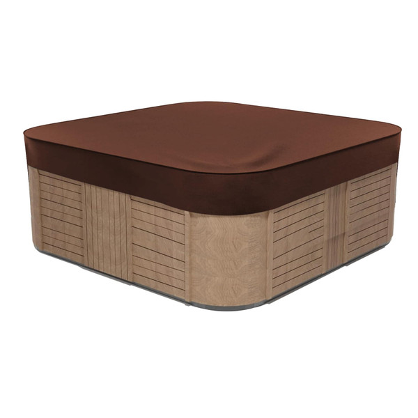 Eanpet Waterproof Hot Tub Cover Protector 85 x 85Inch Square Spa Cover Replacement for Hot Tub Lid Outdoor Protective Cover Cap,Brown