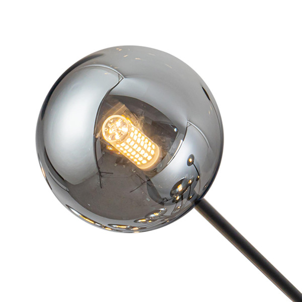 uznhty Globe Lamp Shade Replacement G9 Glass Globe Shade Round Ball Lamp Cover Gray for Chandelier Ceiling Light Pendant Light Wall Sconce, 4.72 Diameter