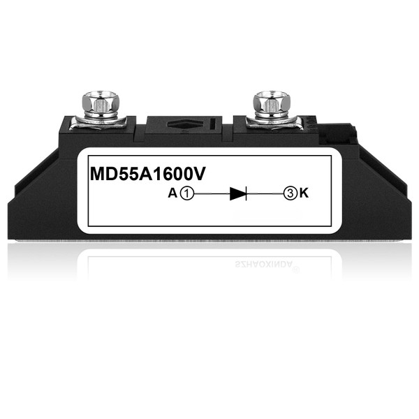 Yexiya 1 Pcs MD 55A (50Amp)-16 Solar Diode, DC Blocking Unidirectional in-line Anti Reverse Diode MD 55A-16; Peak Voltage 1600V; AC - 400VAC