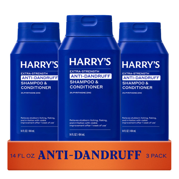 Harry's Anti-Dandruff Men's 2 in 1 Shampoo and Conditioner - 14 oz (3 Pack)