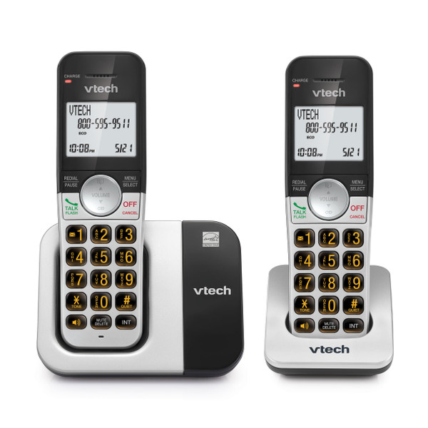 VTech DECT 6.0 Cordless Phone, 2-Handset – Interference-Free Sound, Large Backlit Display, Big Buttons, Caller ID | VG231-2