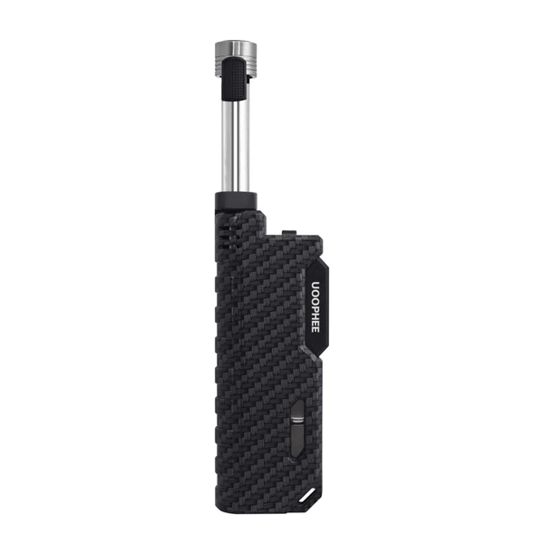 UOOPHEE Butane Torch Lighter, Safety Lock, Windproof Jet, 7.6" Long Black