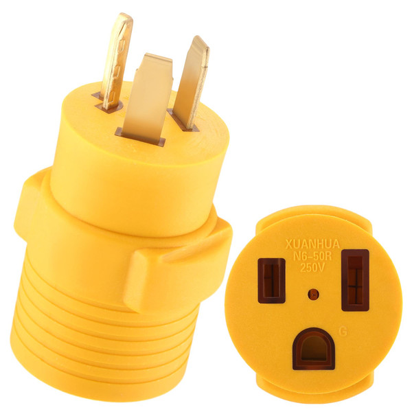 Kanayu NEMA 10-30p to 6-50r Adapter 30Amp Dryer to 50Amp Plug Adapter, 240V
