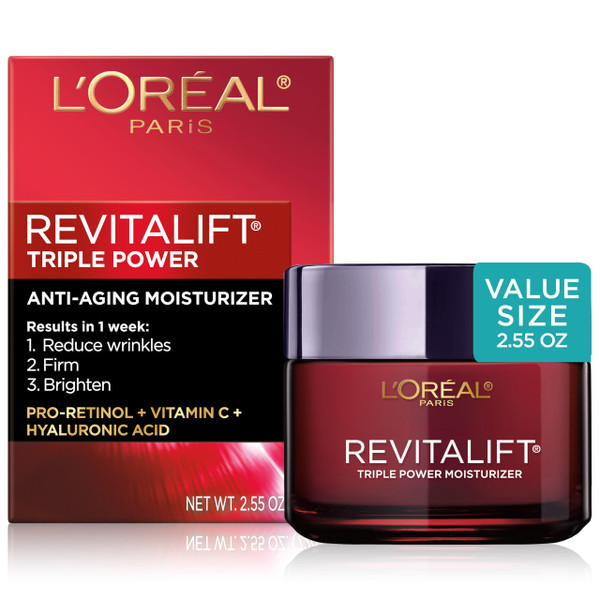 L'Oreal Paris Revitalift Triple Power Face Cream, 2.55 oz Pack May Vary