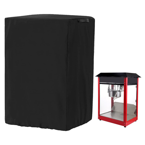 MDEOOSKY Popcorn Cart Cover Waterproof 420D Popcorn Machine Cover with Storage Bag, Windproof Buckle and Adjustable Drawstring (21x18x25 in)