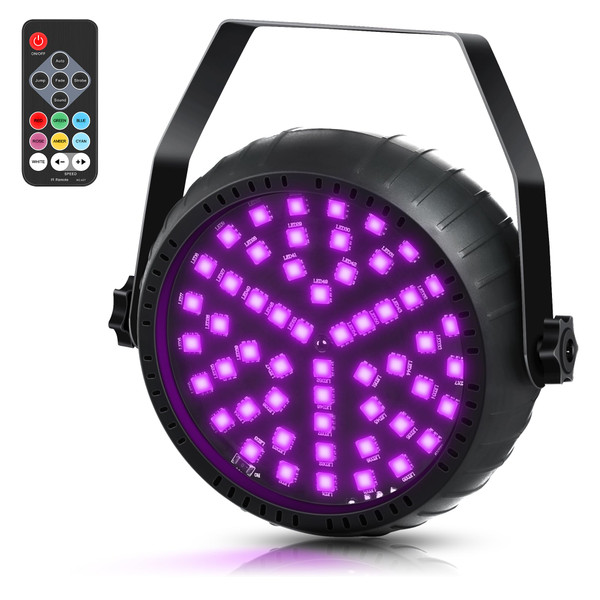 Telbum Rechargeable Strobe Lights for Parties Wireless LED Halloween Strobe Light Battery Powered, Remote Control & Sound Activated RGB DJ Strobe Light for Party Room DJ Stage Dance Wedding (1Pack)
