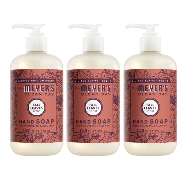 MRS. MEYER'S CLEAN DAY Liquid Hand Soap, Fall Leaves, 12.5 fl oz, 3 Pack