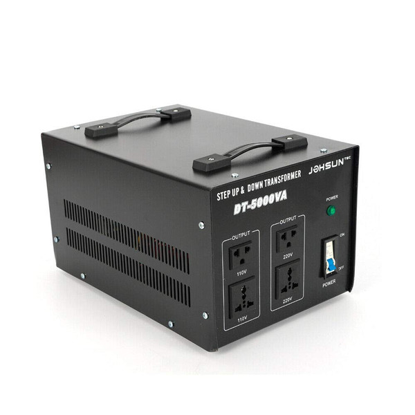 5000W Step Up & Step Down Voltage Transformer Converter, 110-220 Volts, Soft Start & Full Load, Circuit Breaker Protection