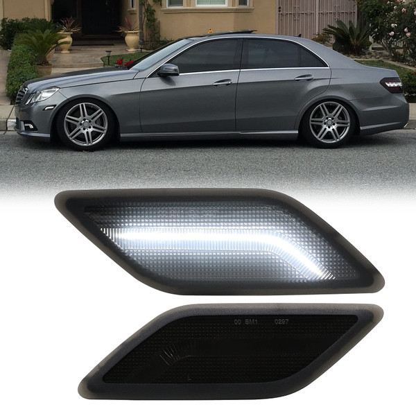 Aexploer Side Marker Signal Lights Kits LED Compatible with E W212 Sedan&Wagon/for E350 Sedan&Wagon/for E550 Seadan/for E63 AMG Sedan&Wagon 2010-2013/for E400 Hybrid 2013