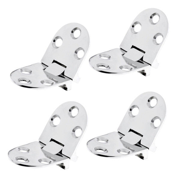 2/4Pcs Marine Stainless Steel 316 Cabin Door Flap Concealed Folding Table Hinges, 66 * 30mm 180 Degree Turn Plate Hinge Hidden Hinge Furniture Assembly Cabinet Door Hinges (4)