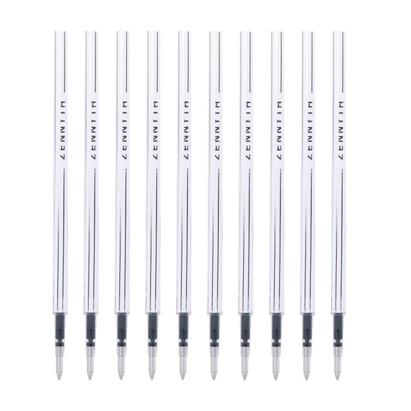 10 Pieces 0.5mm Gel Ink Pen Refills Replaceable Black Ink Pen Refills