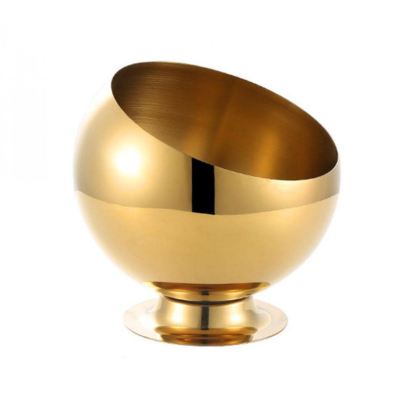 Mozacona Gold Stainless Steel Spherical Sugar Bowl Seasoning Jar Mints Holder Bowl