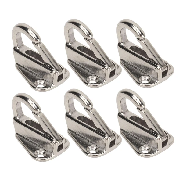 Hopoint 6Pcs Hook Stainless Steel Heavy Duty Spring Buckle Type Hanger Marine Hardware Hook, Boat Fender for Home Engineering Easily Hang and Adjust