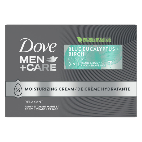 Dove Men Bar 3 in 1 Cleanser for Body, Face, and 8 Bars 3.75 oz