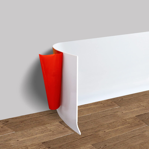 FONUNO Vinyl Wall Base Rubber Baseboard Molding Trim Self Adhesive 6" Wide