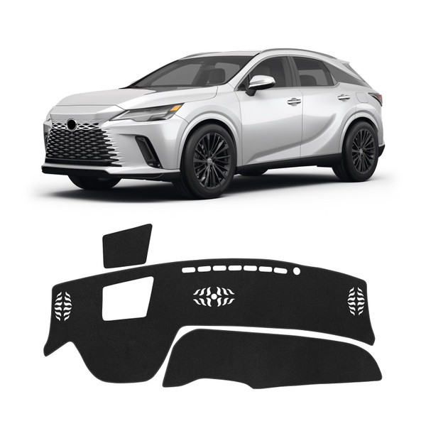 FIILINES Dash Cover for 2023 2024 2025 Lexus RX RX350 RX350h RX500h, Dashboard Mat Accessories Dash Cover Dashboard Pad Carpet Dash Mat Sunshade Non-Slip Polyester Protector No Glare Black