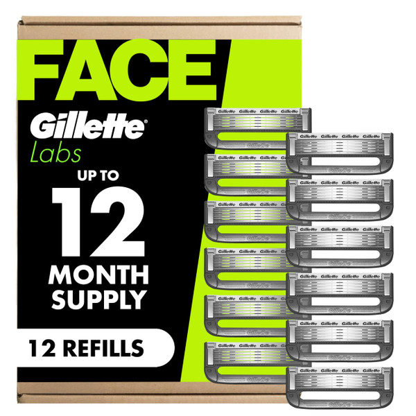 Gillette Labs Shaving Razor Blade Refills for Men, 12 Count