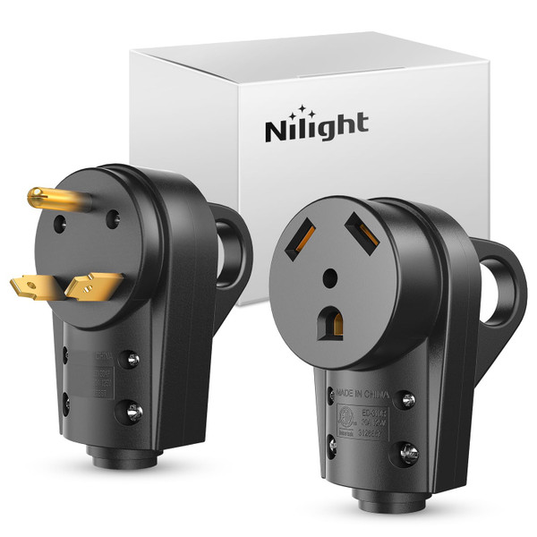 Nilight 30 Amp RV Male and Female Plug Set