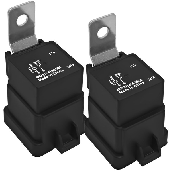 4RD 931 410-05/08 Relay Switches (Pack of 2) - 12VDC 40A 5-Pin Functional Relay for Automotive Electrical Systems
