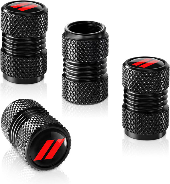 4 Pack Tire Valve Stem Caps Cover Compatible with Dodge Charger Challenger Charger SRT RAM Premium Alloy Air Valve Cap Universal for Car SUV Bike Accessories