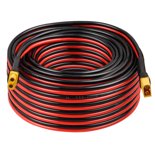 Kimbluth 10AWG 50FT XT60 Extension Cable 2 3 5 10 15 20 25 30 35 40 50 75 100FT XT60 Female to Male Connector for Portable Power Station Solar Panel RC Battery