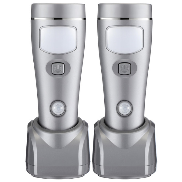 Enhon 2 Pack 4 in 1 LED Emergency Lights for Home Power Failure,Silver