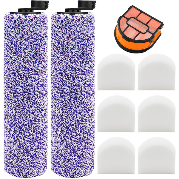 9 Pack Brush Roller and Filter Replacement for Shark WD201 Vacuum