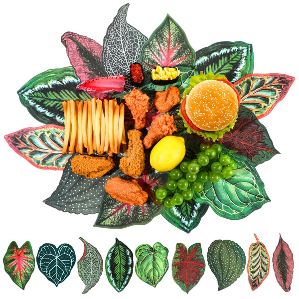 Gersoniel 90 Pcs Tropical Parchment Leaves for Cheese Board Charcuterie