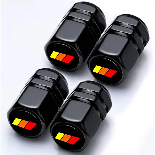 4Pack Tri-Color Tire Valve Caps Universal Tire Air Cap Valves Stem Covers