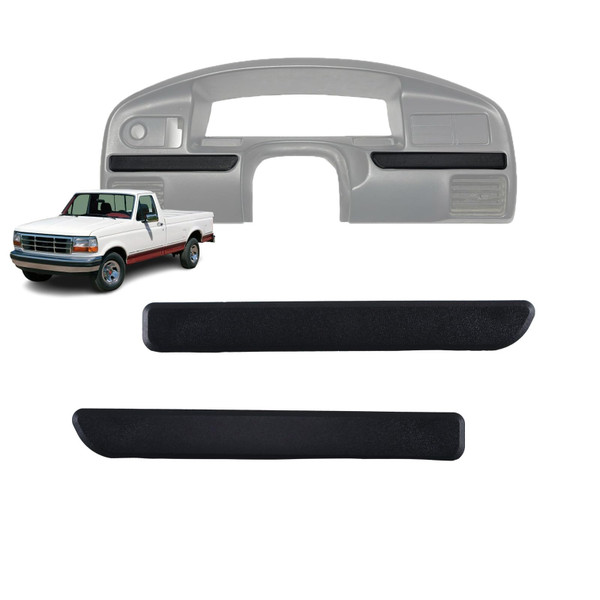 Dash Panel Trim Bezel Inserts, Compatible with Ford F-150 Bronco 1992-1996, F-250 F-350 1992-1997, LH&RH Snap-In Trim
