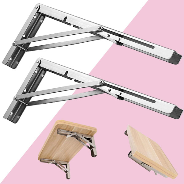 16 Inch Folding Brackets Heavy Duty Collapsible Fold Down Shelf Brackets