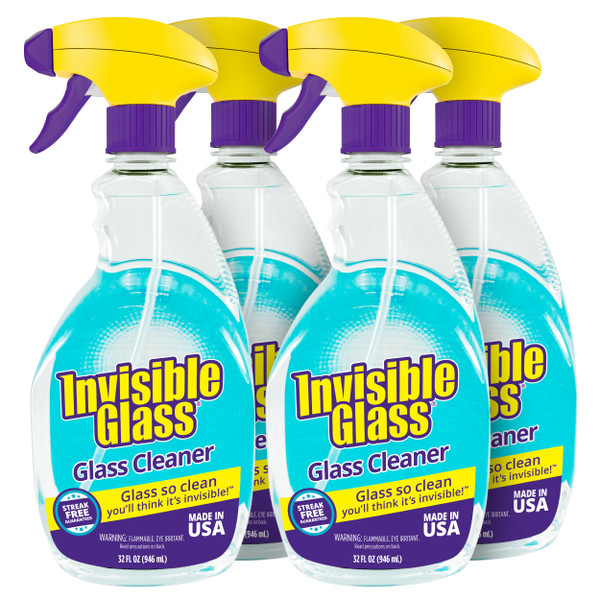 Invisible Glass Home Glass Cleaner, 32 fl oz, 92194 (Pack of 4)