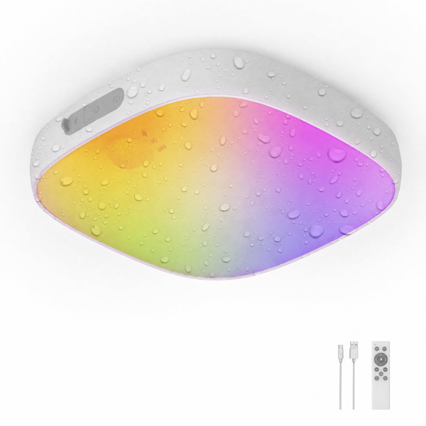 FULEN Shower Lights Waterproof, Motion Sensor Ceiling Light Rechargeable