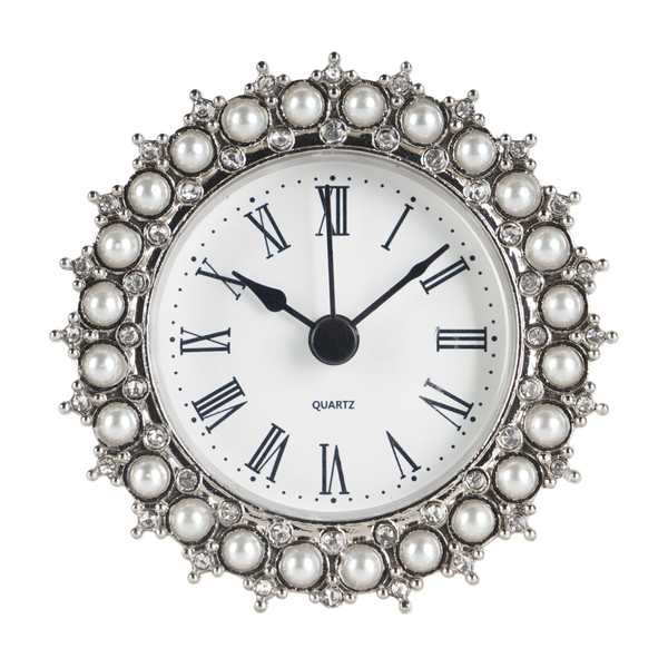 NIKKY HOME Small Table Clock Silent Battery Operated 3 Inch for Living Room