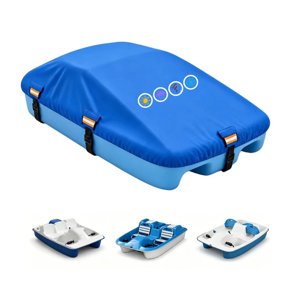 1200D Upgraded Pedal Boat Cover Heavy Duty for 3-5 Person Paddle Boats,Blue