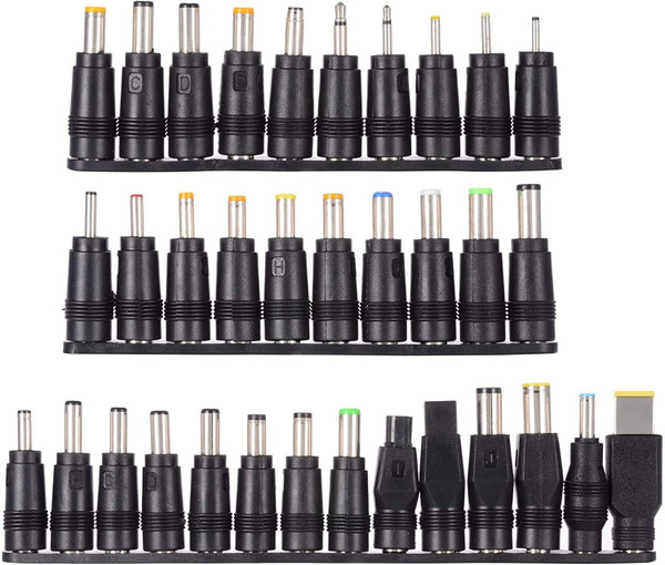 Universal DC Barrel Connectors 34pcs Kit for Loptop Charger DC Power Tips