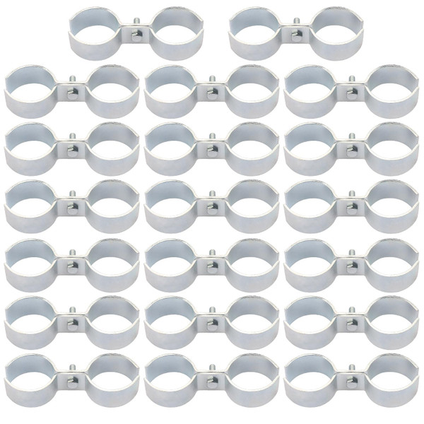20 Packs 1-1/4 Kennel Clamps, Saddle Clamps, Dog Kennel Clamps, by GENHAKON